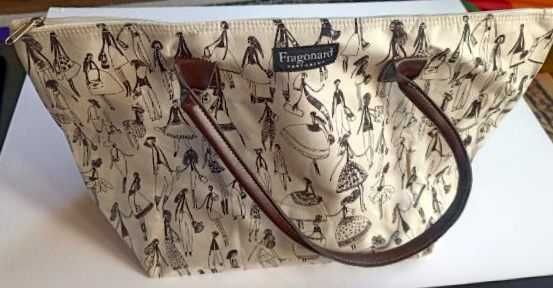 Torba damska na ramię FRAGONARD, lekka A4, poliester, NOWA.