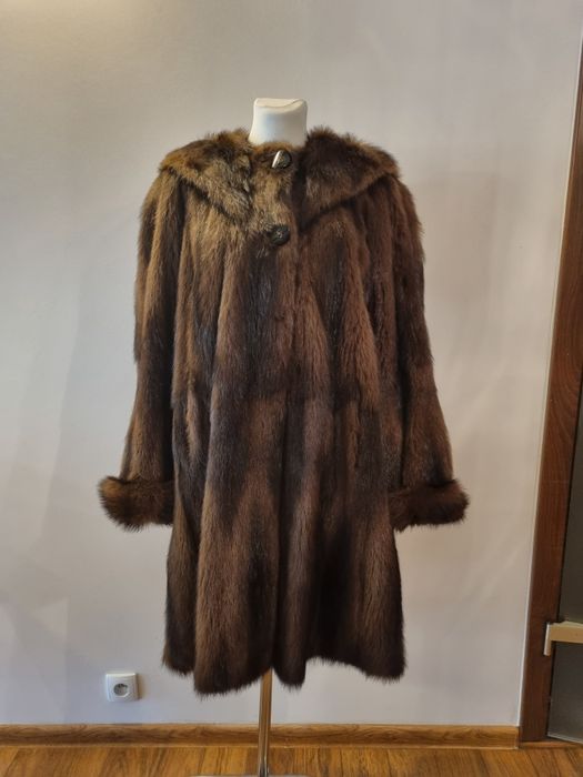 Futro norki naturalne włoskie