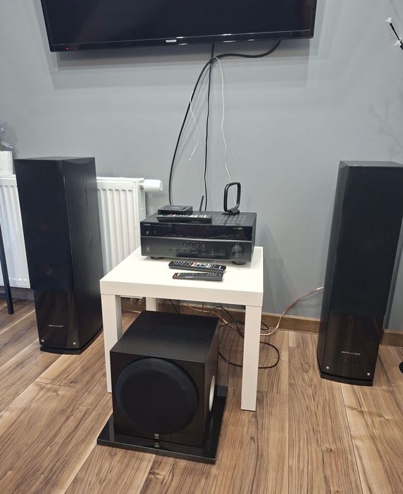 Amplituner Yamaha + kolumny pureacoustics+ subwoofer Yamaha