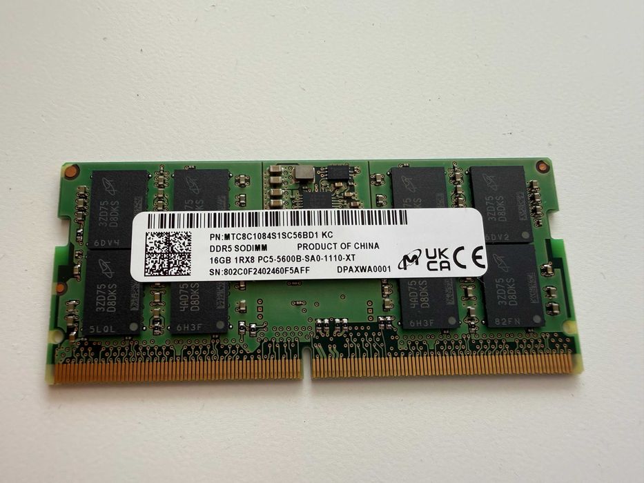 Memória RAM Micron 16GB DDR5 SODIMM 5600