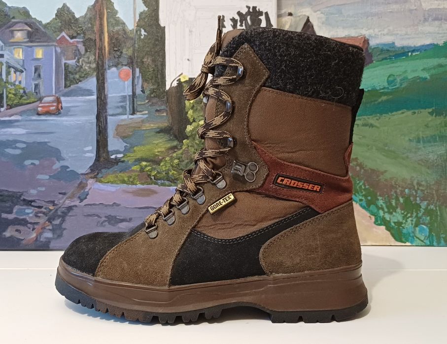 Gore-TEX, skórzane buty śnieżne, trekking, r. 41