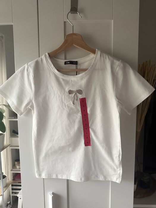 T-shirt biały nowy z metką bawełna S