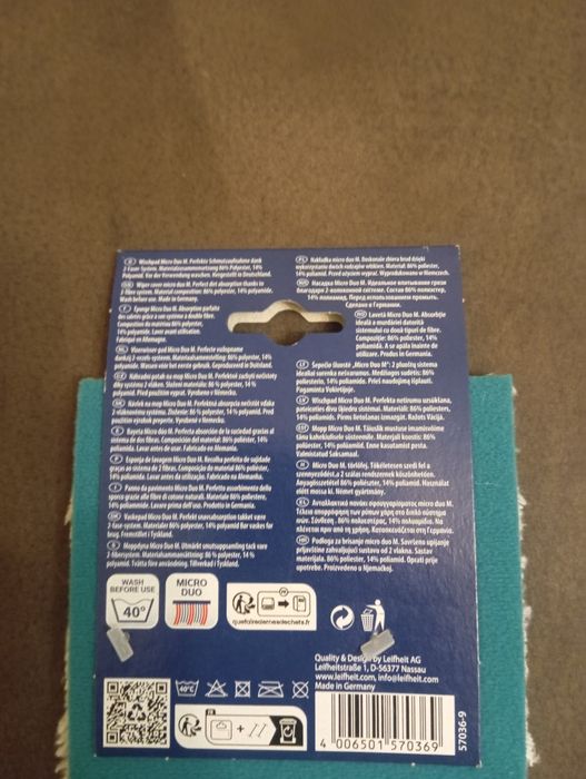 Губка для швабри Leifheit Micro Duo Piccolo M