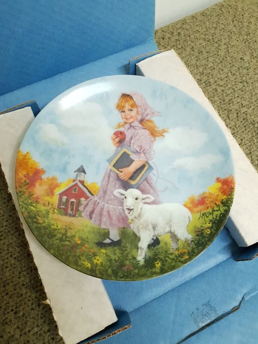 Kolekcjonerski zabykowy talerz Reco Mary Had a Little Lamb