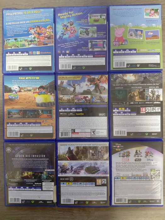 Ігри для PS4/5: Call of Duty Modern Warfare, Disney Infinity, Prey, Star Wars Battlefront, Immortals
