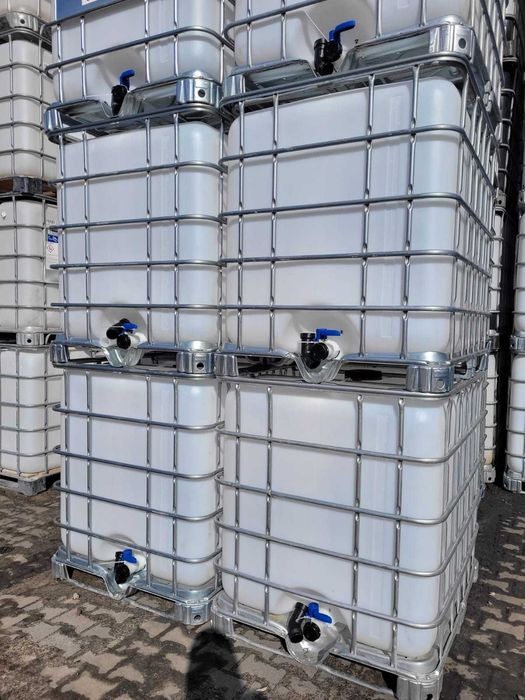 Zbiornik IBC 1000L mauzer nowy wkład  ATEST DO WODY PITNEJ