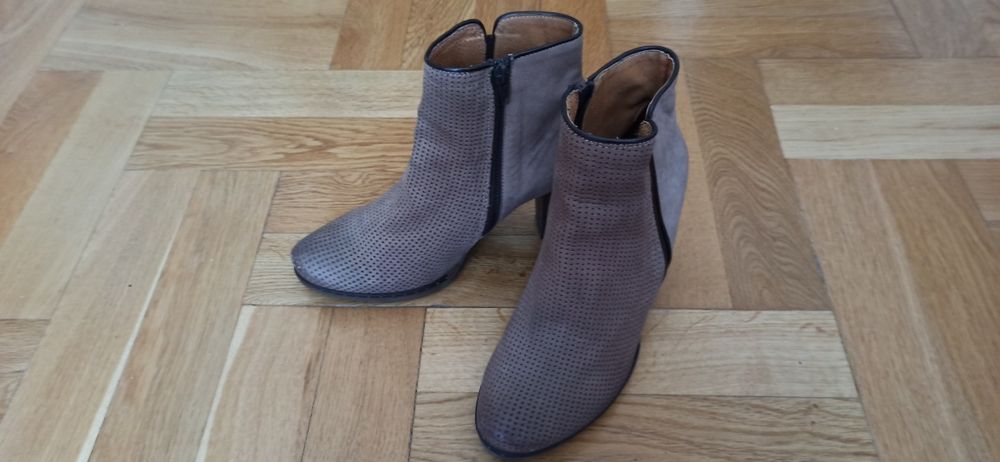 Botki skórzane wiosenne rozmiar 39