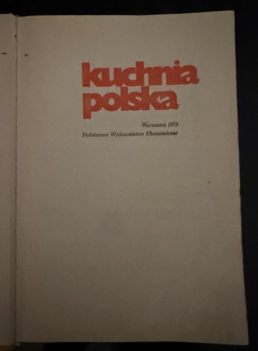 Książka Kucharska Kuchnia Polska 1975r. PWE - Stanisław Berger