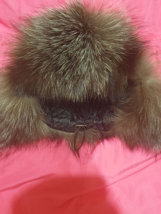 Шапка ушанка. Кожанна из чернобурки!