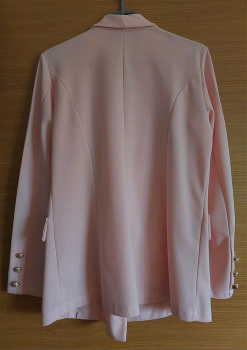 Blazer Rosa Carcela Dupla Botões, TM