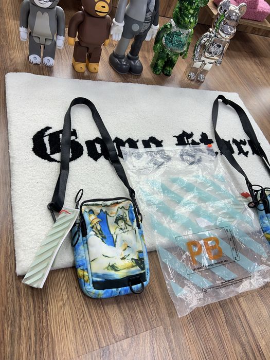 Сумка месенджер Off-White Lake Print Blue