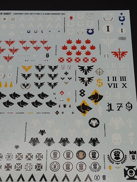 Warhammer 40k 40000 Kalkomania Spacemarines