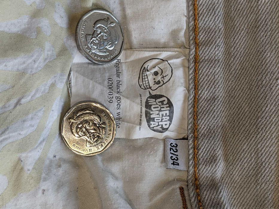 Нові чоловічі скінні джинси Cheap Monday W32L34 (M) з ефектом fade