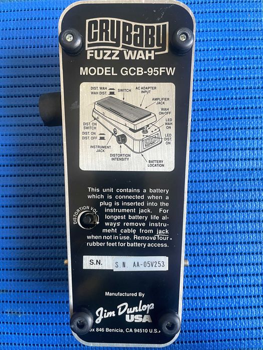 Pedal Vintage Raro - Jim Dunlop Wha Fuzz GCB95-FW