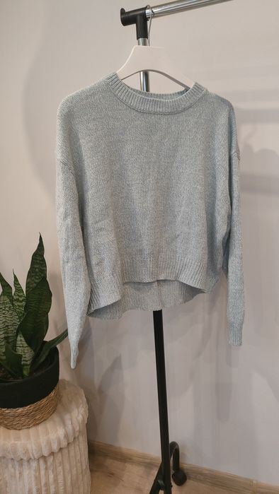 Sweter crop top  niebieski