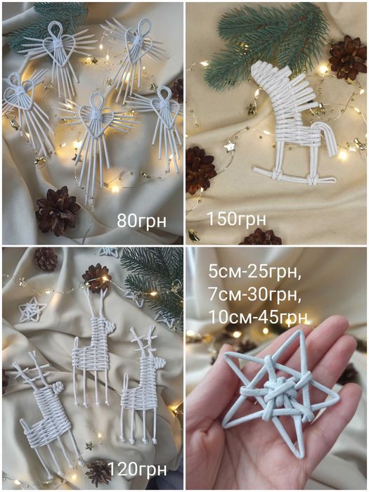 Новорічний декор, іграшки на ялинку, гірлянди, підвіски