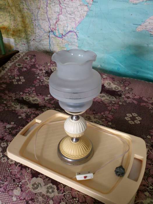 Винтажный светильник СССР Настольная лампа Обмен на смартфон картины