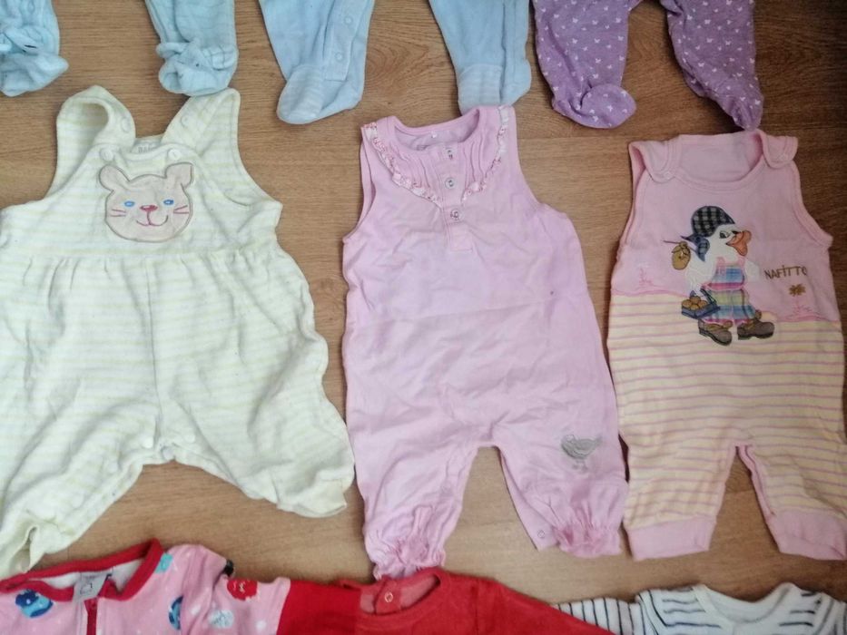 Mega paka, pajace dziewczęce 50-68, 15 sztuk