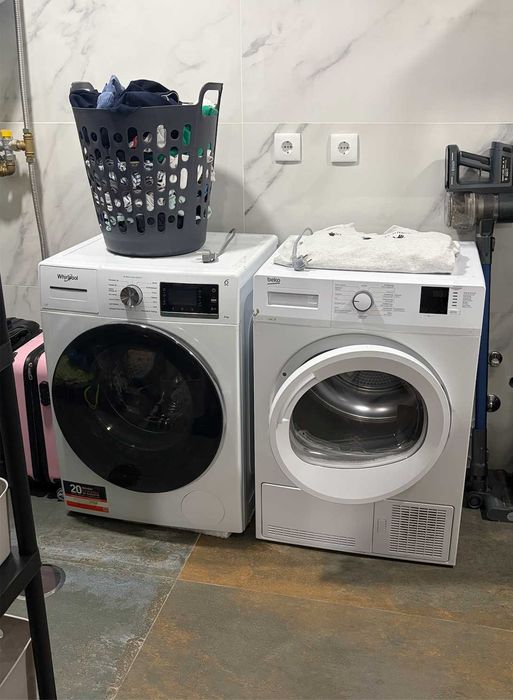 Máquina de lavar Whirlpool + Máquina de secar Beko – Excelente estado