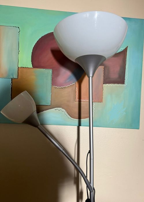 Candeeiro de pé, cromado