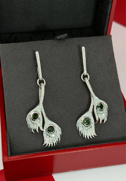 Сережки Carrera Y Carrera Оригінал Колекція PEACOCK Біле золото
