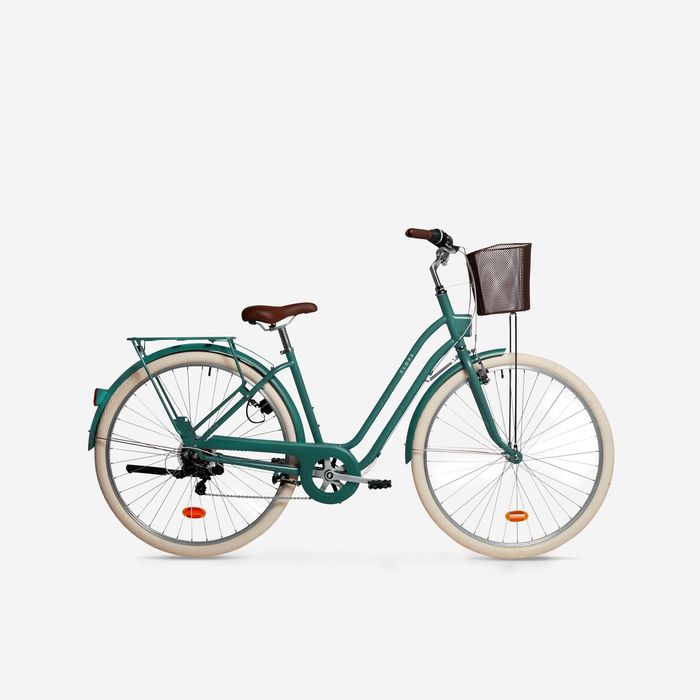 BICICLETA DE CIDADE ELOPS 520 QUADRO BAIXO VERDE
