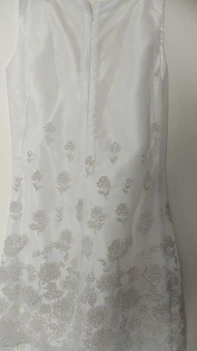 Vestido de menina - cerimônia cinza com tule, novo