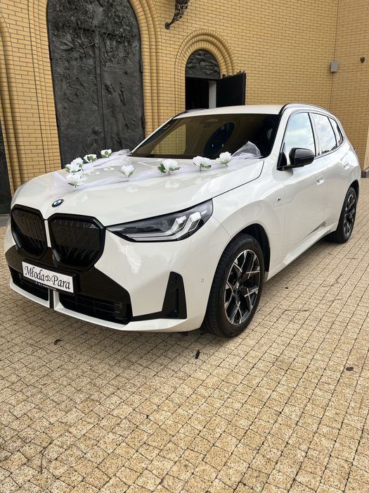 Auto do ślubu wesele białe nowe BMW X3
