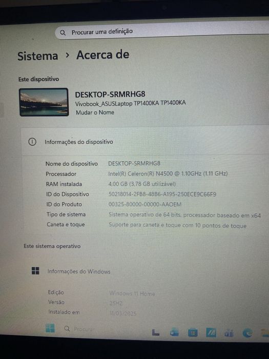 Computador touch asus