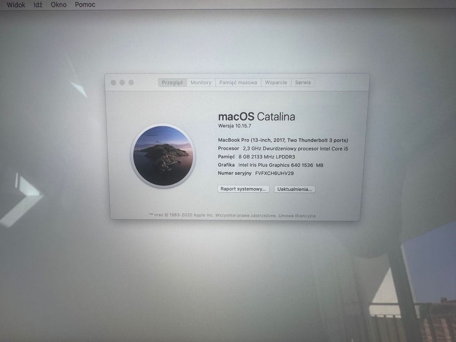 Apple Macbook Pro A1708 i5 2.3GHz 8GB 256SSD