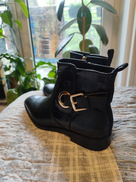 Botki czarne Zara Trafaluc 36