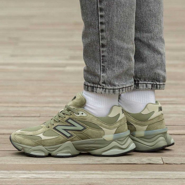 Кросівки New Balance 9060 Green Suede чоловічі (40-45) Зелені кросовки нові