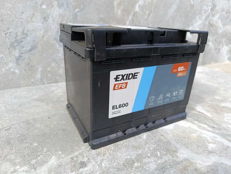 Автомобильный аккумулятор EXIDE EFB 60Аh 640A R+ Start-Stop (EL600)