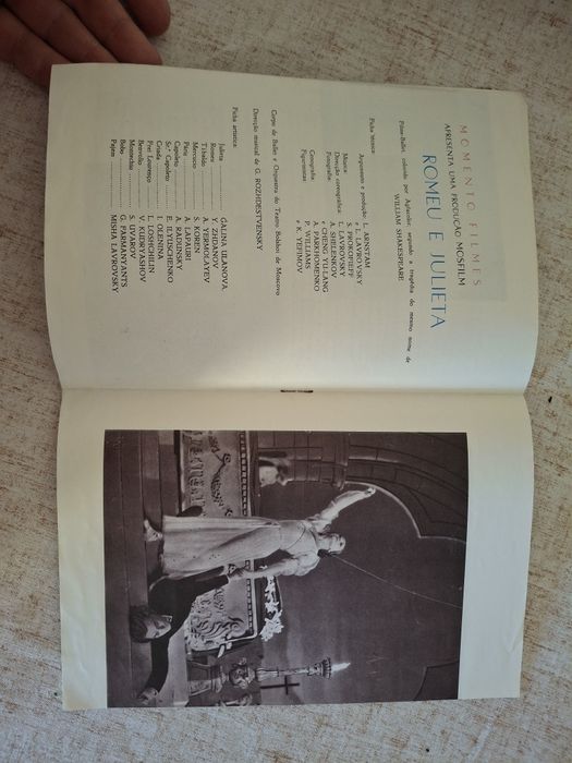 Programa cinema vintage filme romeu e julieta