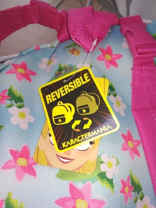 Mochila Reversivel Disney Rapunzel 42 cm NOVAS