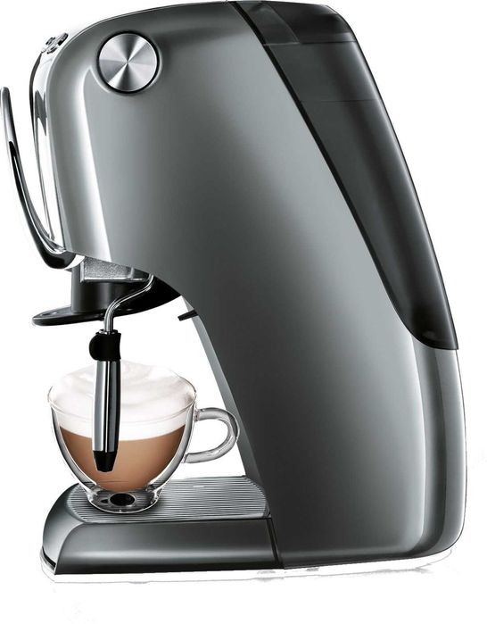 KOMPLET: Ekspres Tchibo Cafissimo CLASSIC + stojak + kapsułki (96szt.)