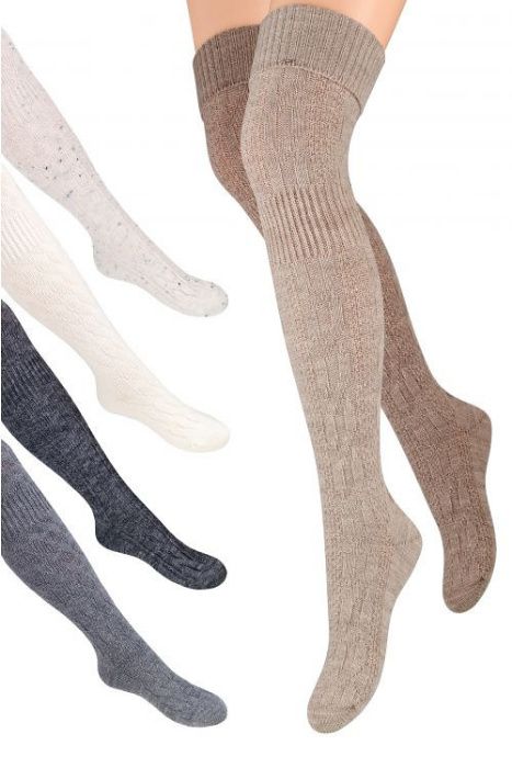 Теплі гольфи вище коліна з вовною заколінки жіночі