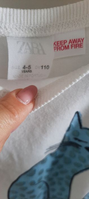 T-shirt Zara r.110cm koszulka kotek