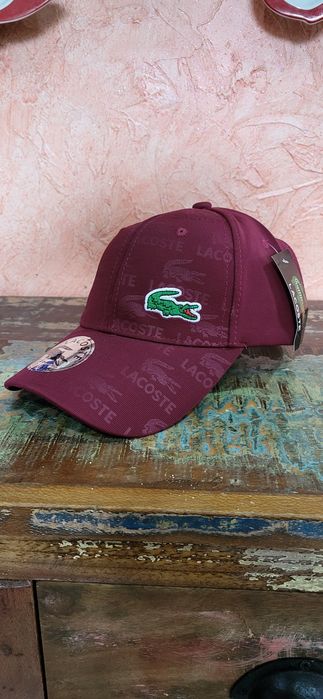 Czapka z daszkiem unisex bordo śliwka krokodyl unisex męska damska