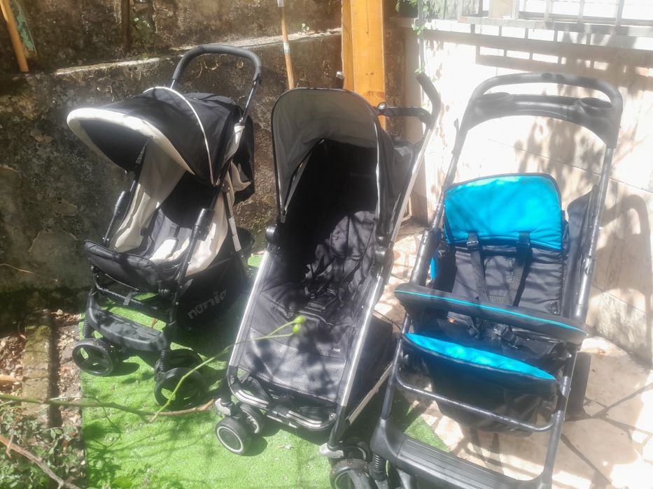 3 carros bebe + berco+ 20 fraldas 15€