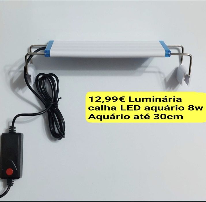 Luminária / calha LED aquário 5W 8W e 10W Esponja filtrante NOVO