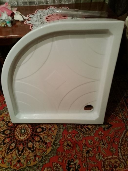 Душова кабіна Koller Pool ROUND R90RC  з піддоном, скло дверей прозоре