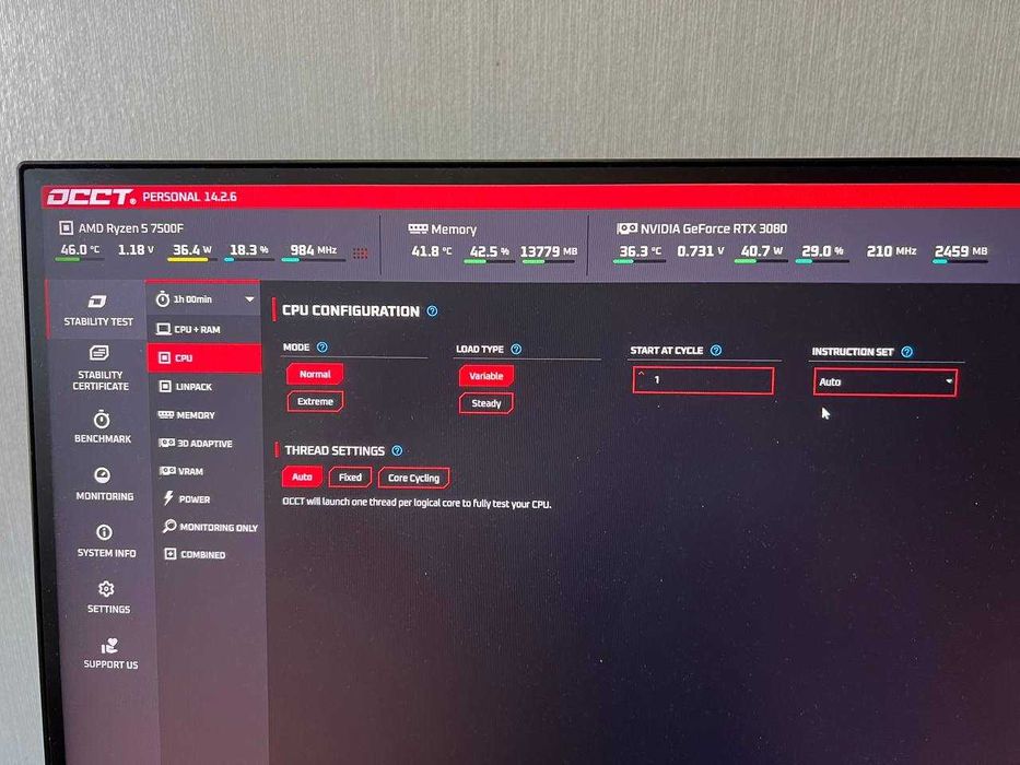 Ігровий пк Ryzen 5 7500f, RTX 3080, 32GB DDR5 6000