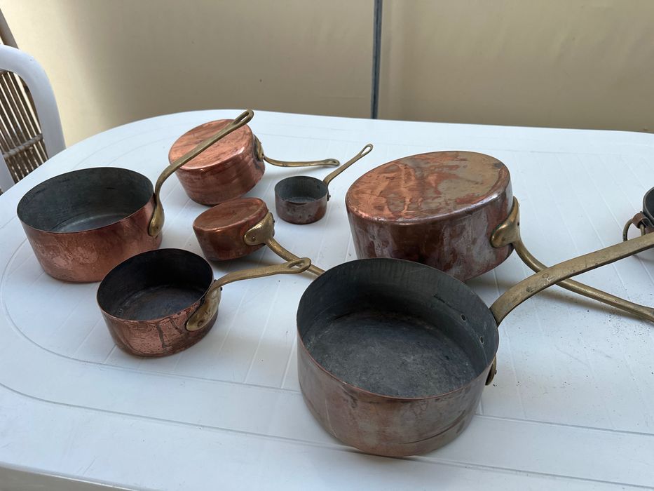 Panelas e frigideiras de cobre