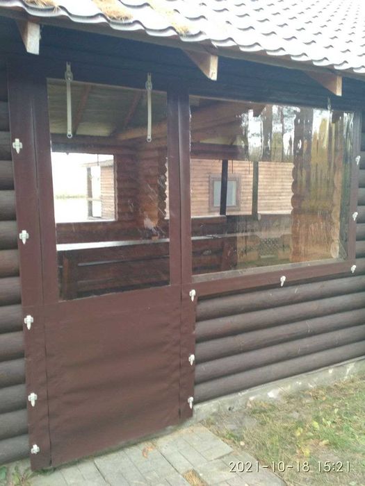 М'які вікна-штори ПВХ для альтанки/тераси