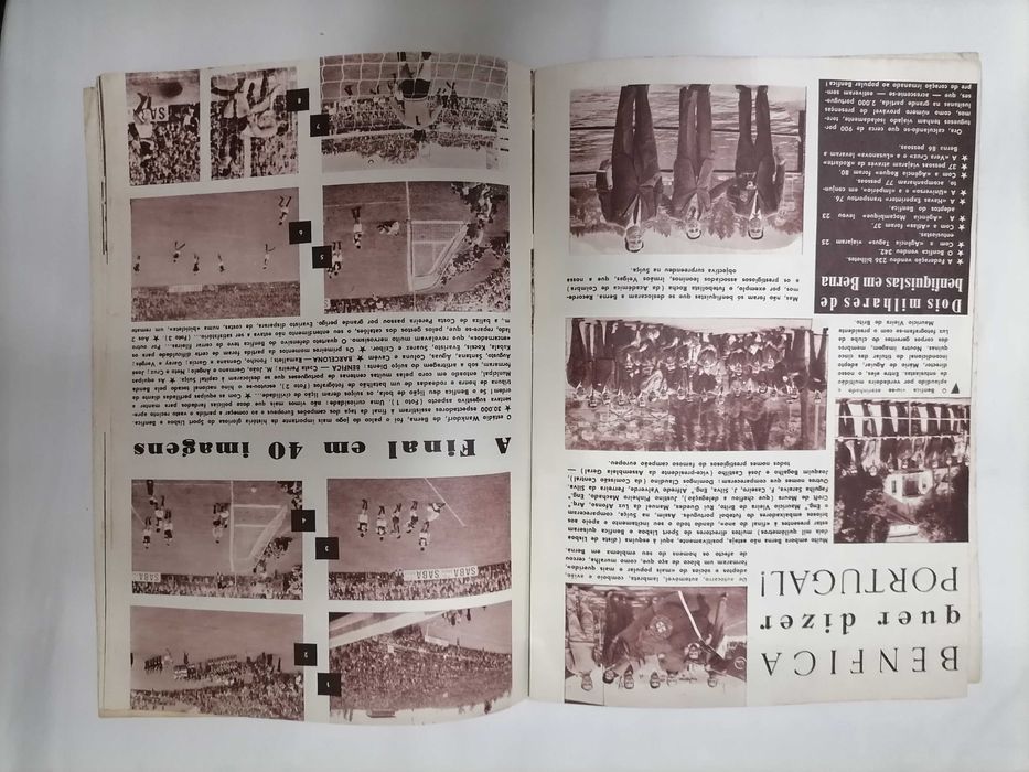 HISTÓRICA Revista de 1961 BENFICA Campeão Europeu 60/61 Ag. Port. Revistas