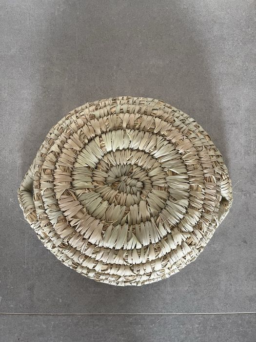 Cesto de palmeira novo - Fruteira - feito à mão, artesanal