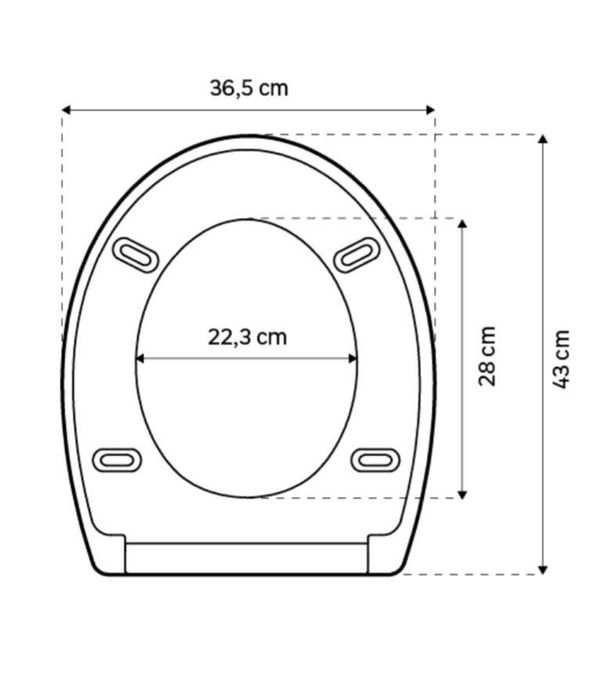 Tampa de sanita oval branco Sensea Easy