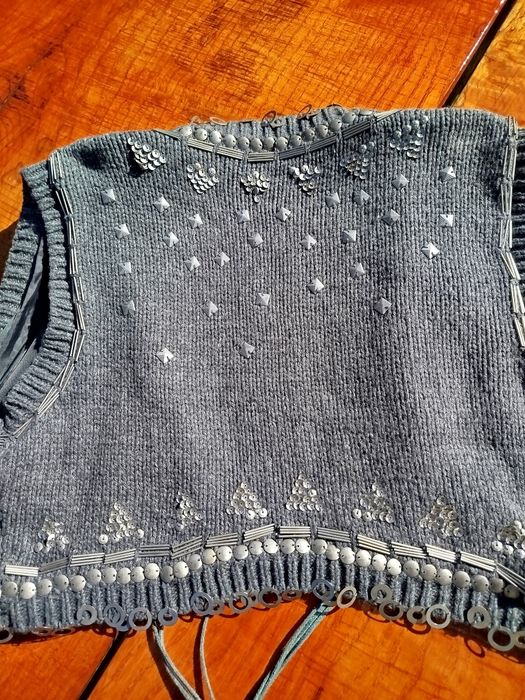 Nowa szara kamizelka ze srebrnymi elementami Pepe Jeans 38 M