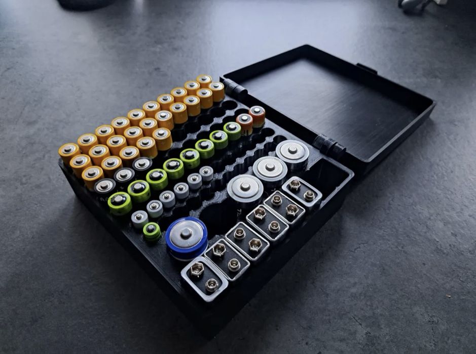 Caixa para organizar pilhas